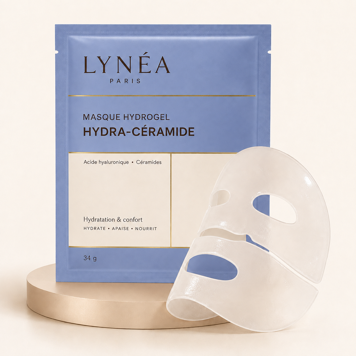Masque hydratant intense à l'acide hyaluronique et aux céramides