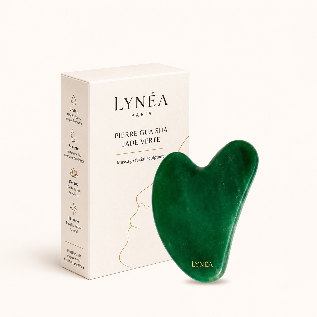 Pierre Gua Sha en Jade Verte